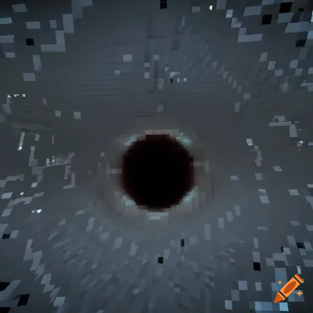 Rtx black hole in minecraft on Craiyon