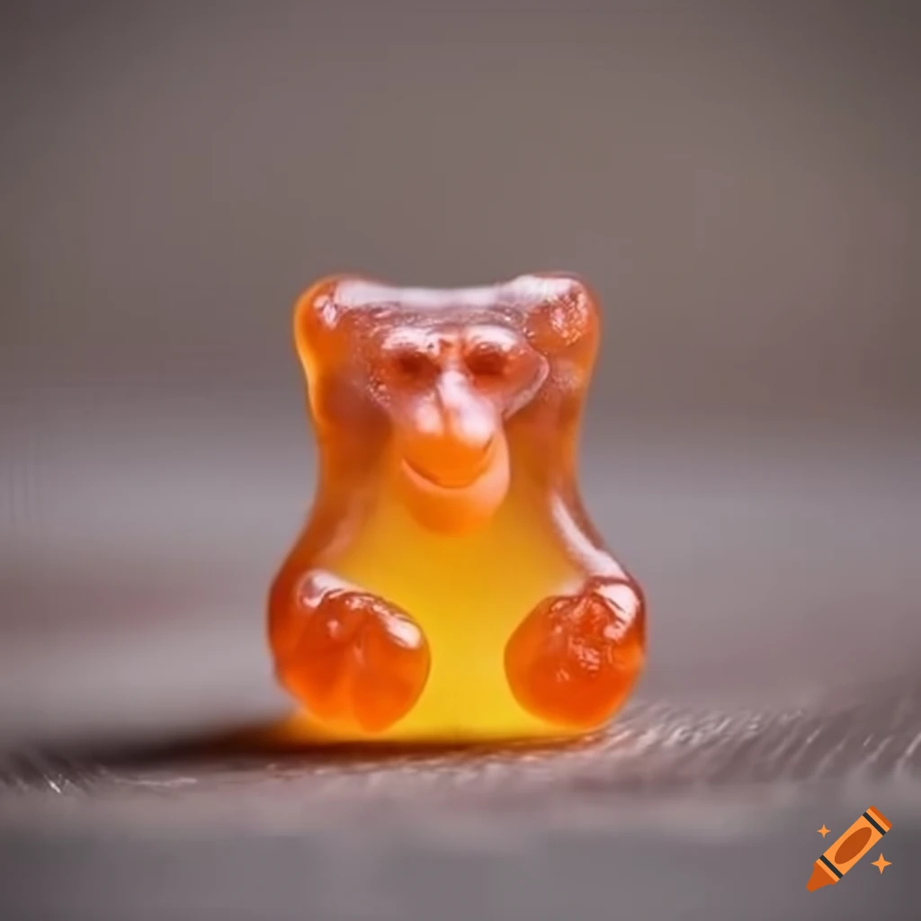 Gummy bear shaped like a monkey on Craiyon