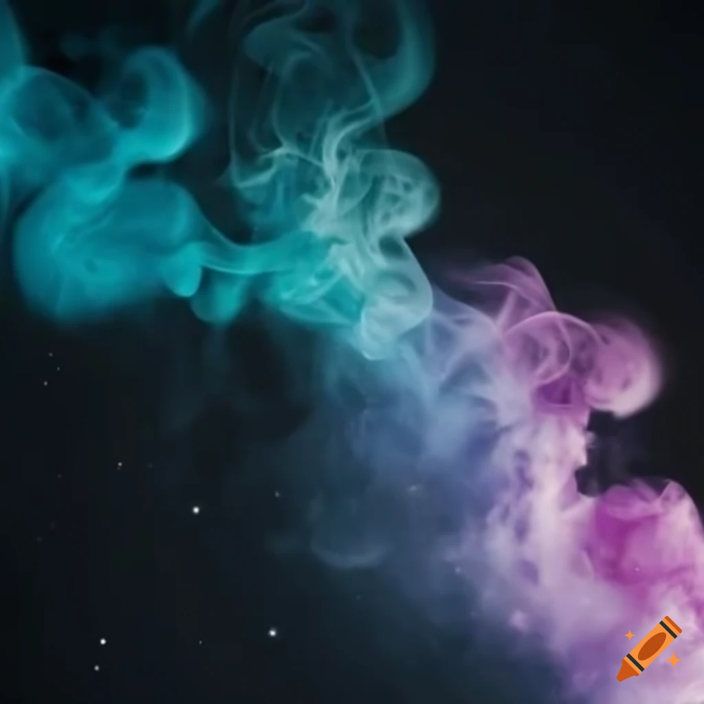 colorful smoke in outer space