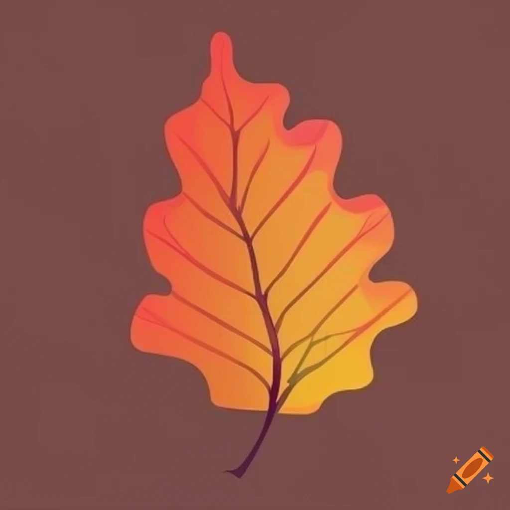 Stylized autumn leaf vector art on Craiyon