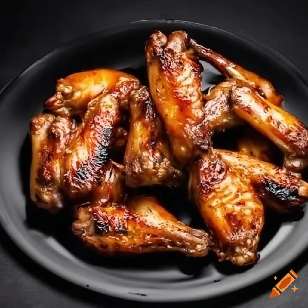 Grilled chicken wings on Craiyon