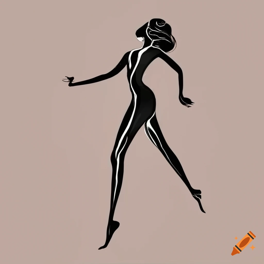 Cake Topper Line Art Lady With Style