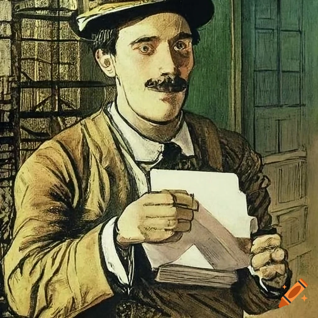 vintage-illustration-poster-of-a-laborer-holding-a-document-on-craiyon