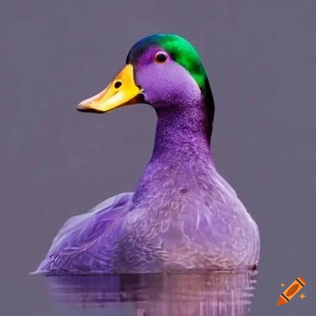 Purple duck on Craiyon