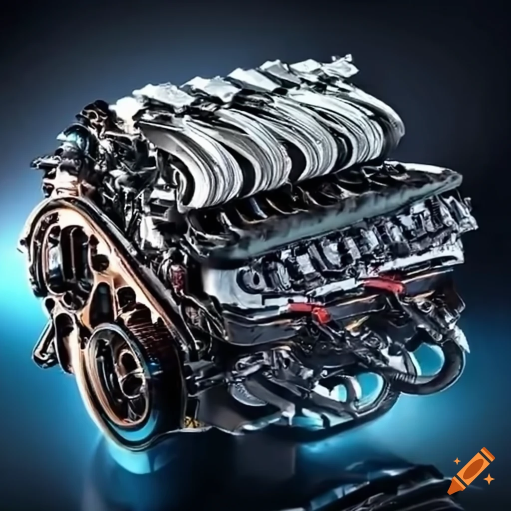 V8 Engine In Action On Craiyon
