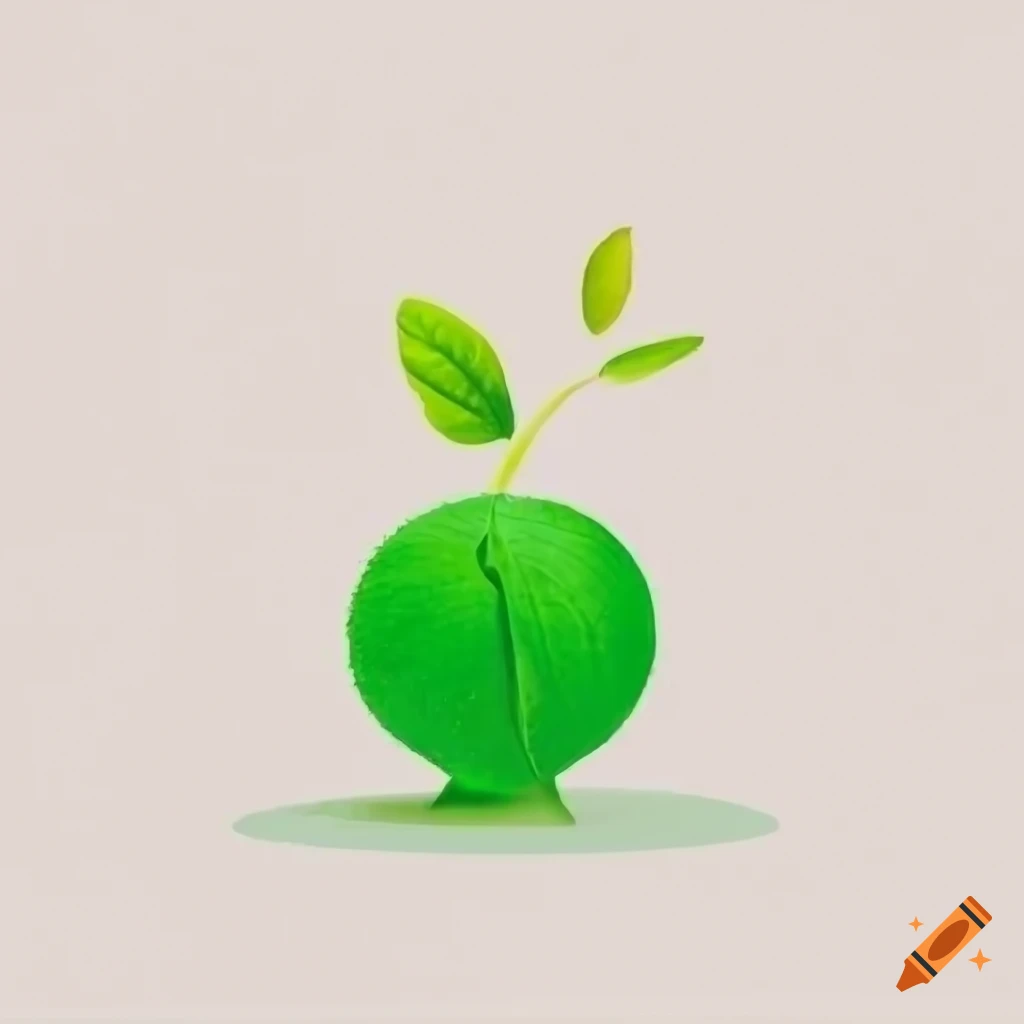 White background with a seedling on craiyon