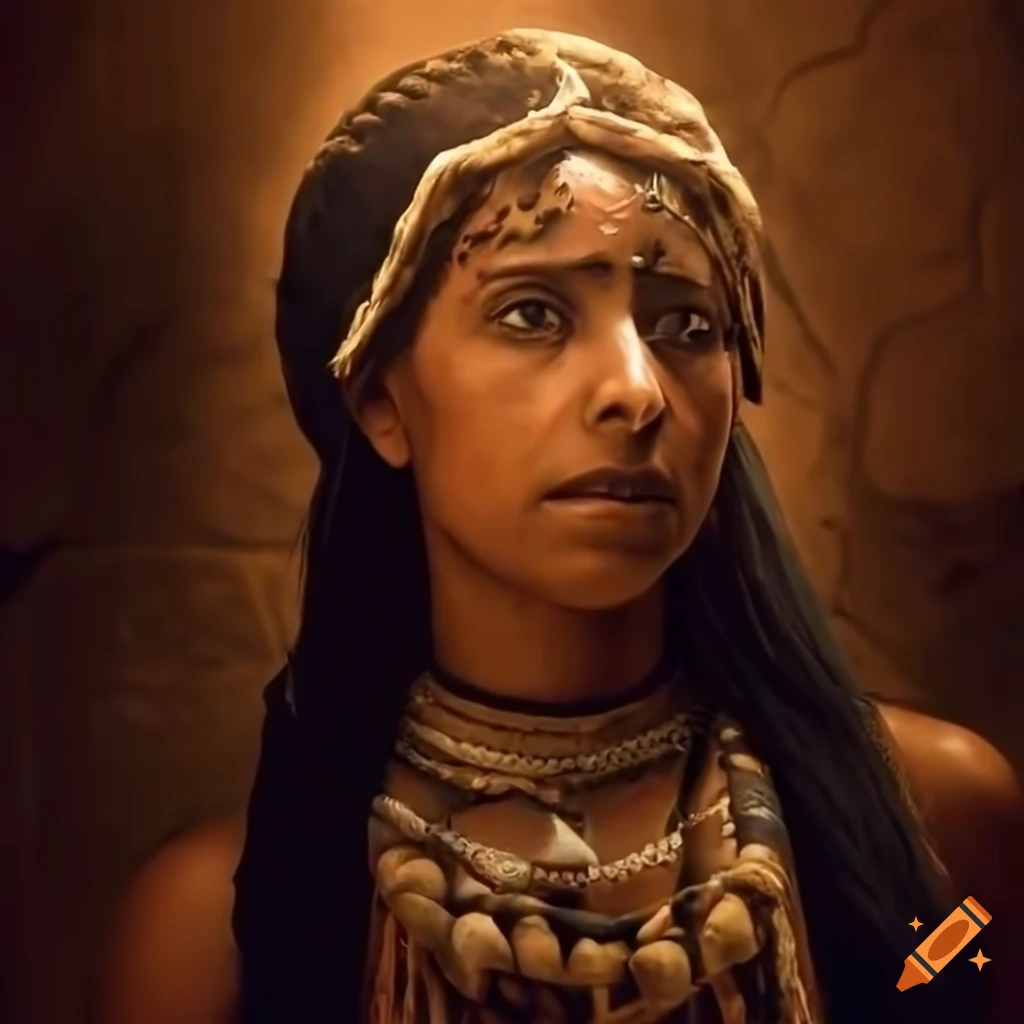 photograph of a middle eastern woman in traditional black robes