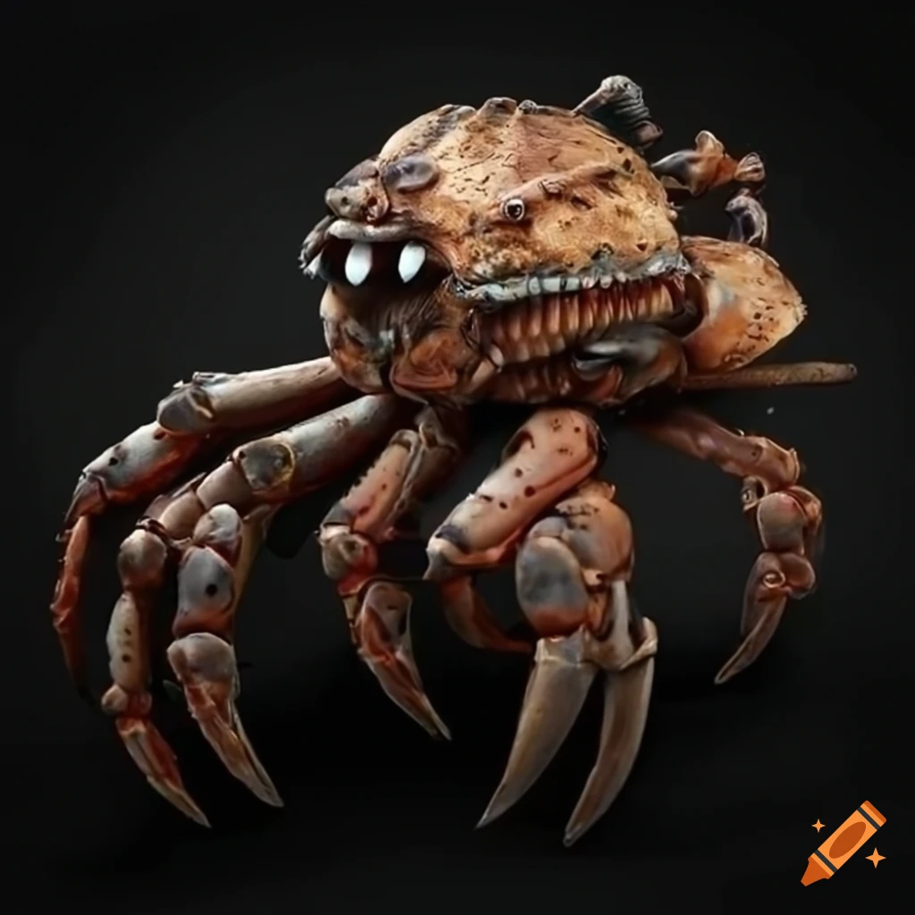 Image of a postapocalyptic mutant crab on Craiyon