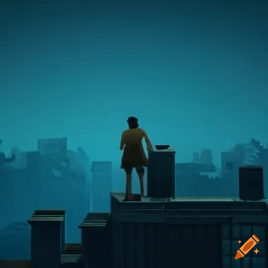 Mobile game concept with parkour and rooftop theme on Craiyon