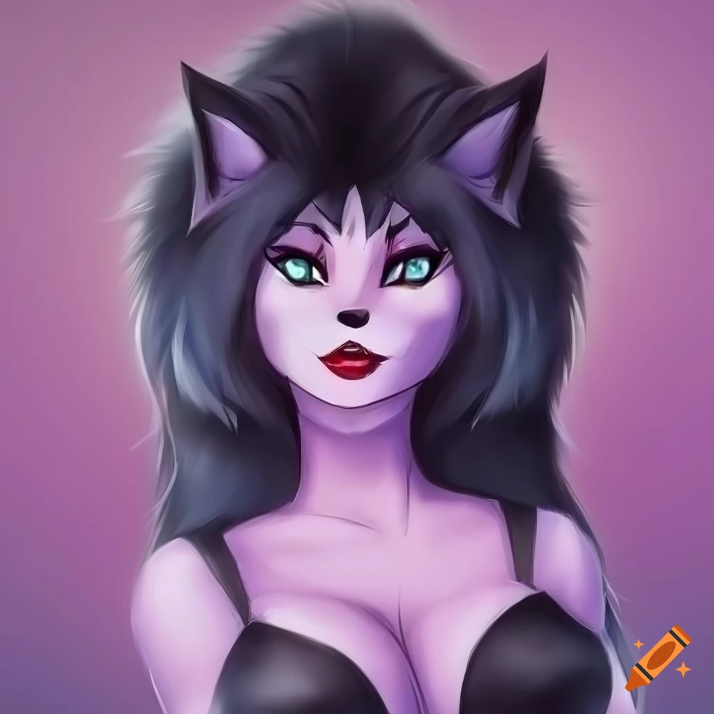 Detailed Artwork Of A Furry Character With Wolf Features