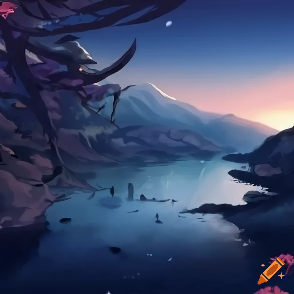 Japanese Landscape Wallpaper In Dororo Anime Style On Craiyon