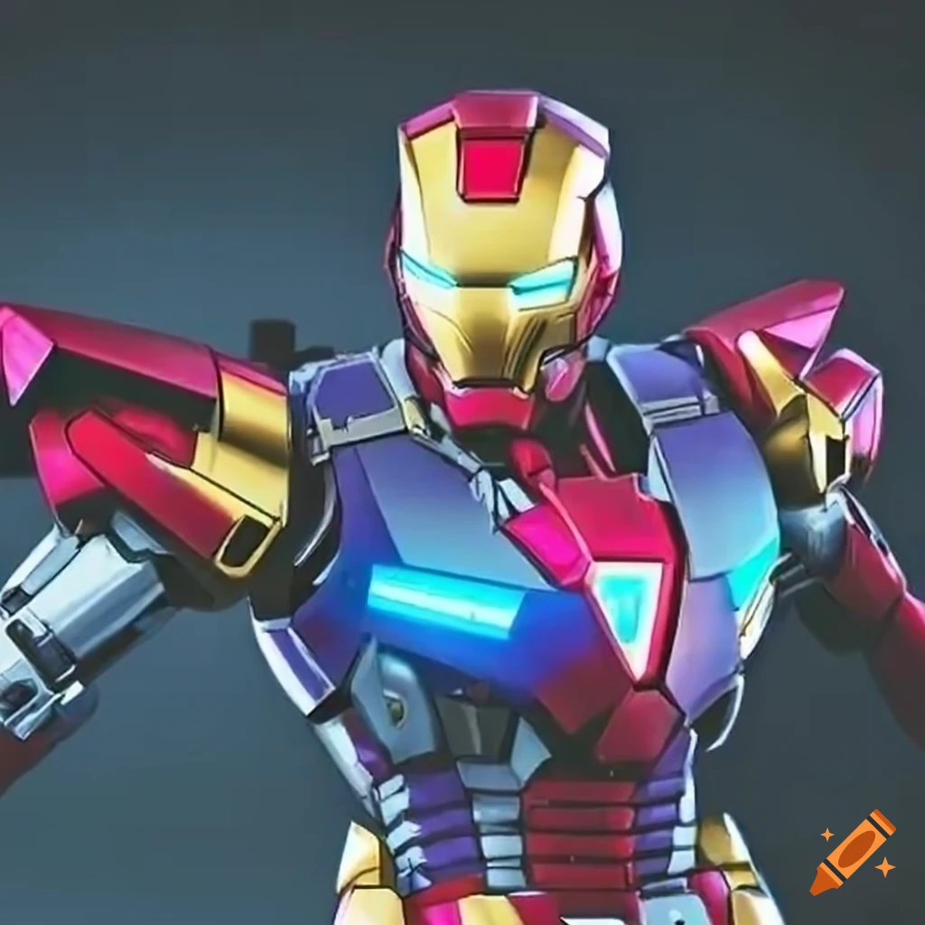 Gundam and Iron Man fan art