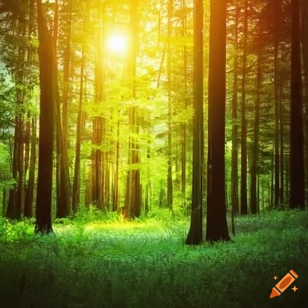 Scenic Summer Forest Landscape On Craiyon
