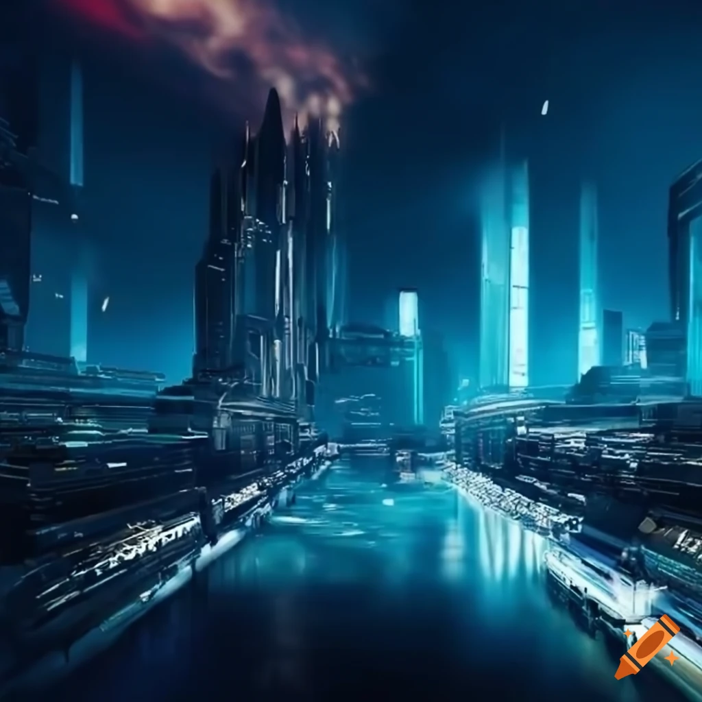 Futuristic sci fi city