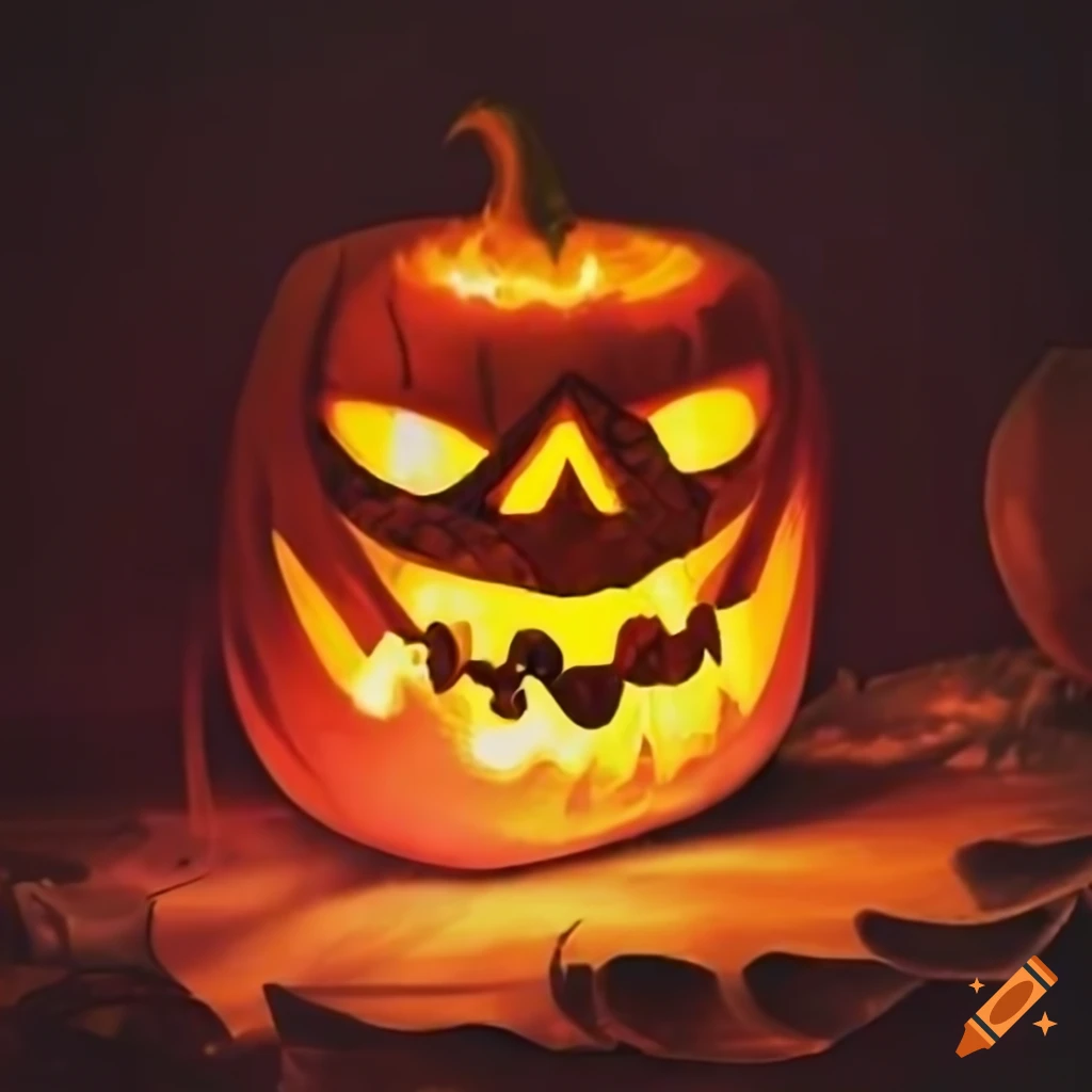 Halloween-themed image on Craiyon
