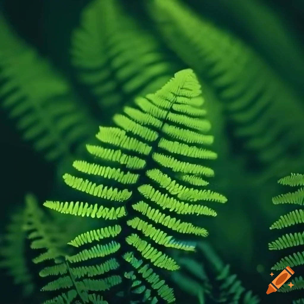 graphic illustration of lush green ferns