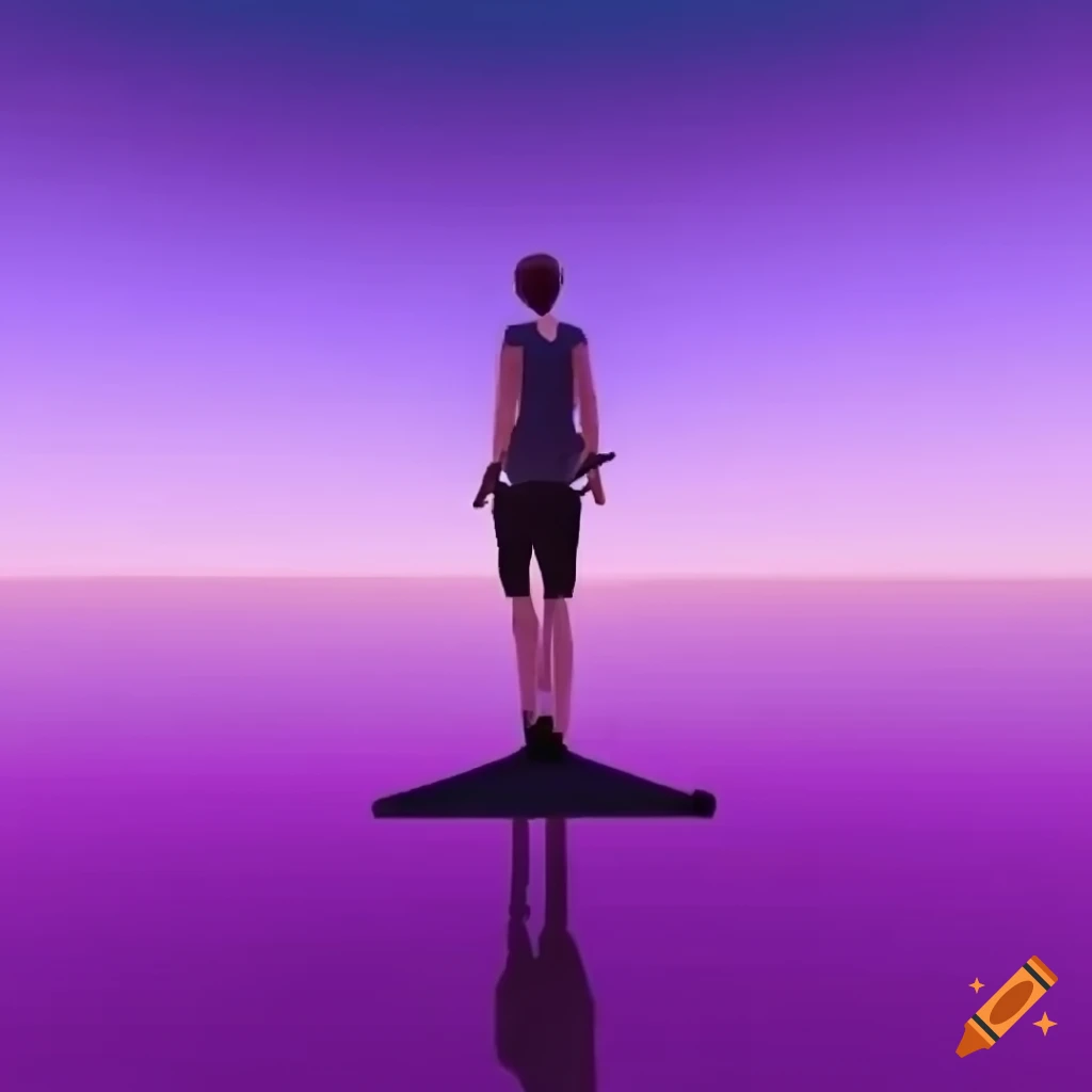 purple shaded mobile game with parkour and rooftops