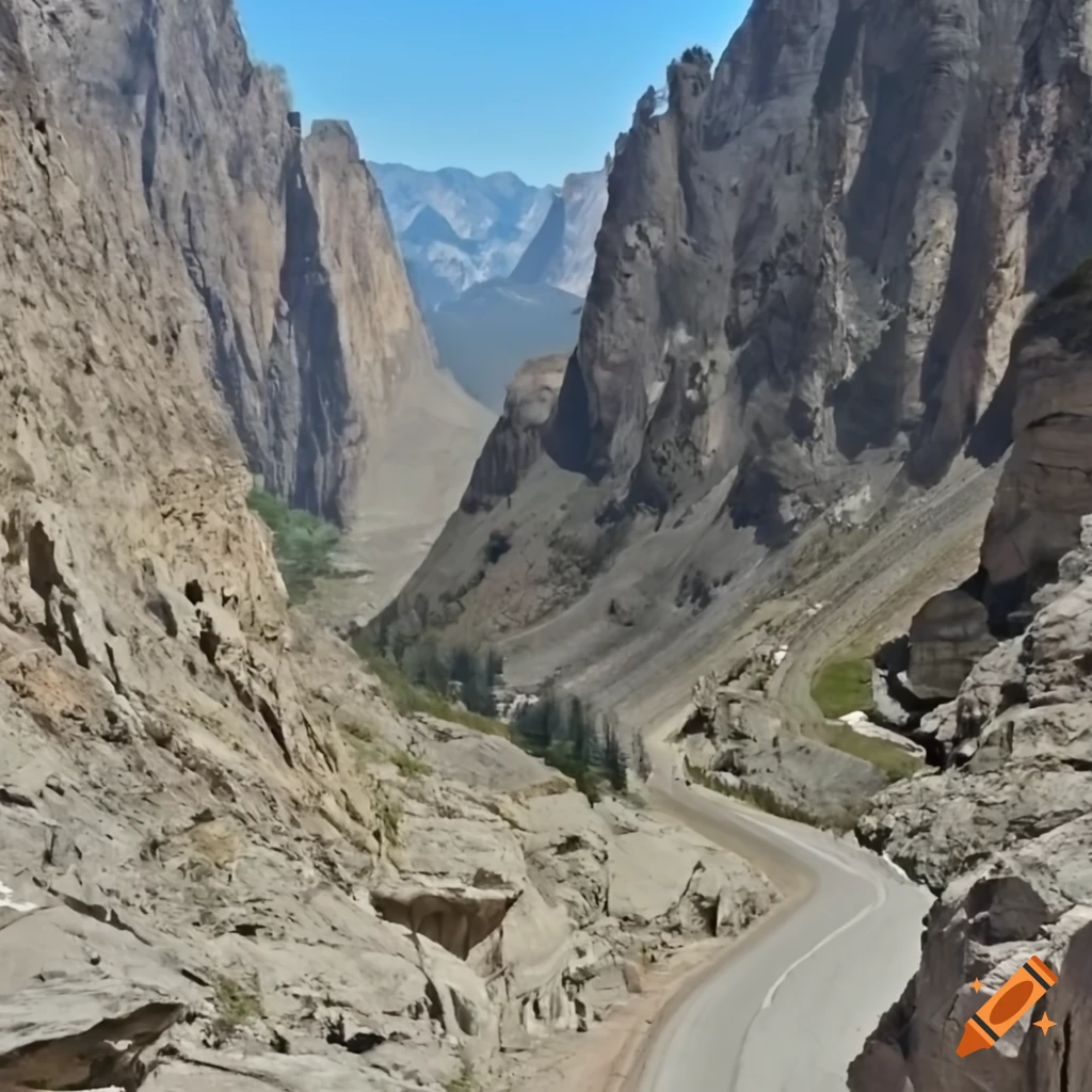 mountain road leading into the wilderness