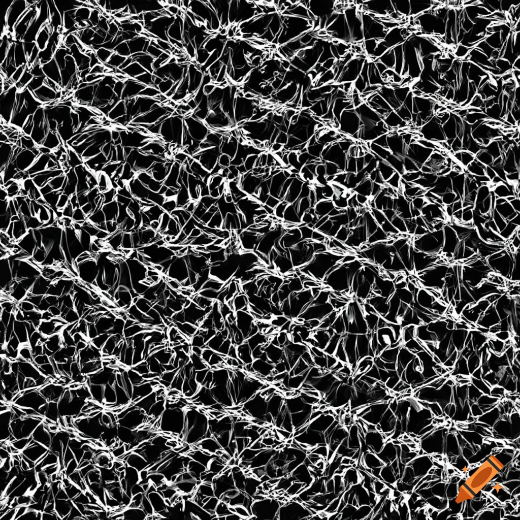 abstract black and white pattern inspired by quantum computation