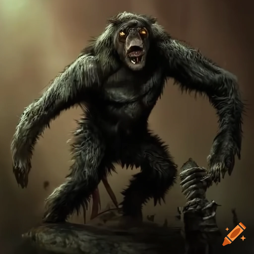post-apocalyptic bear-ape mutant