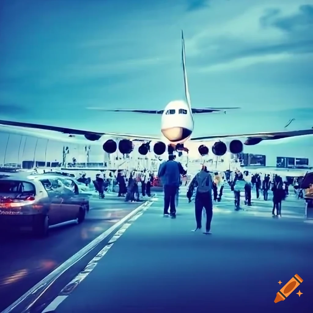 Busy Airport With Travelers On Craiyon