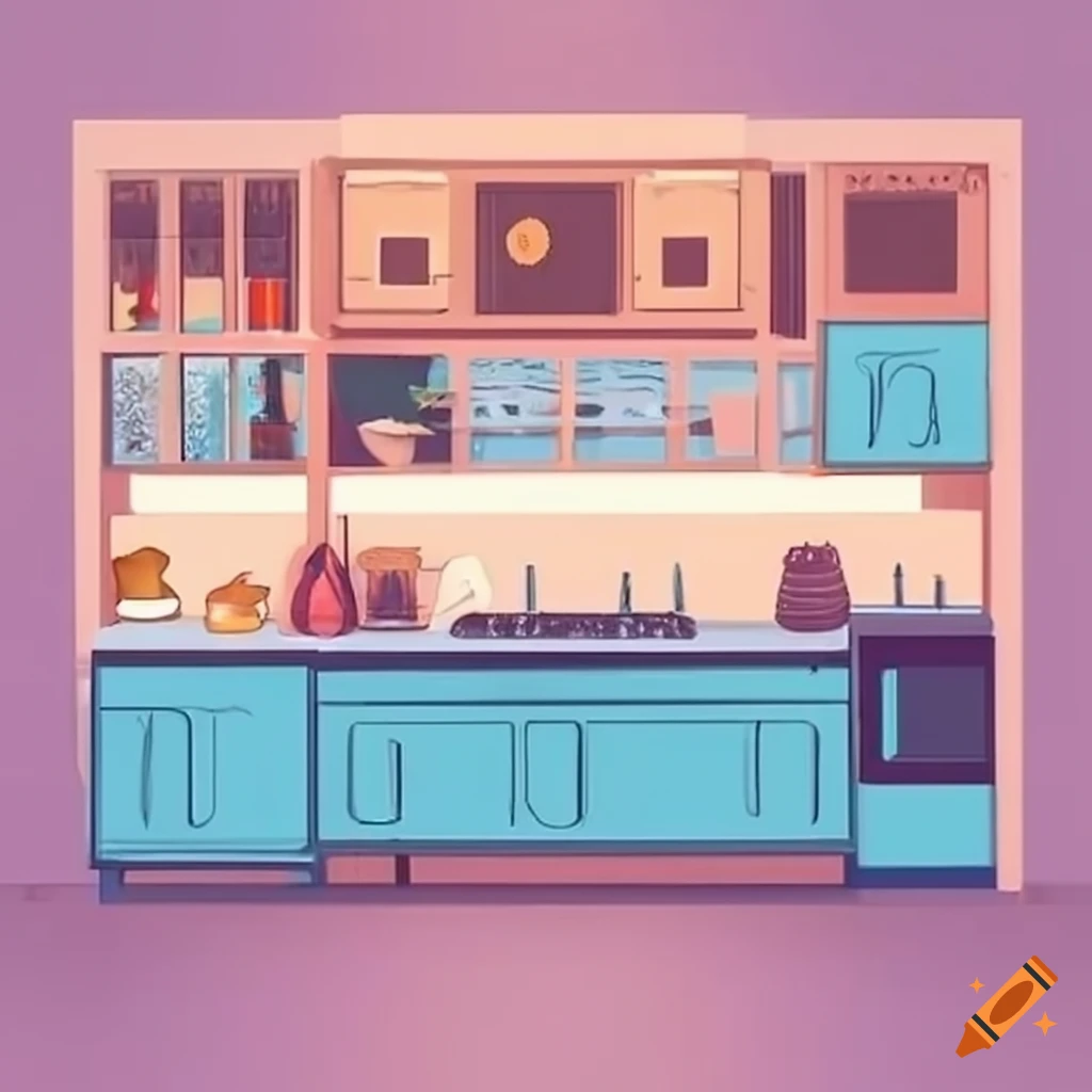 Cozy and simple kitchen interior