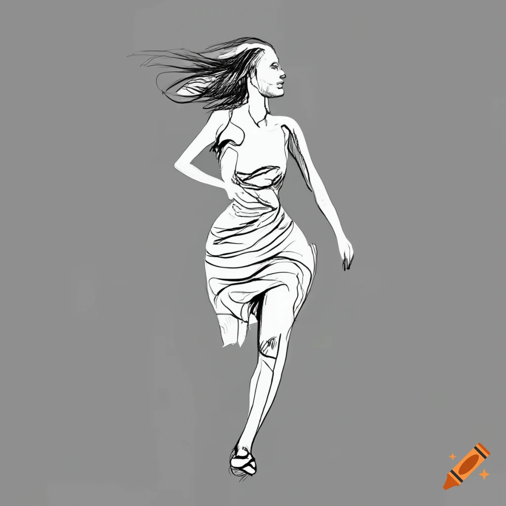 Cartoon Of A Stylish 50 year old Woman With Fun Clothes And Accessories 