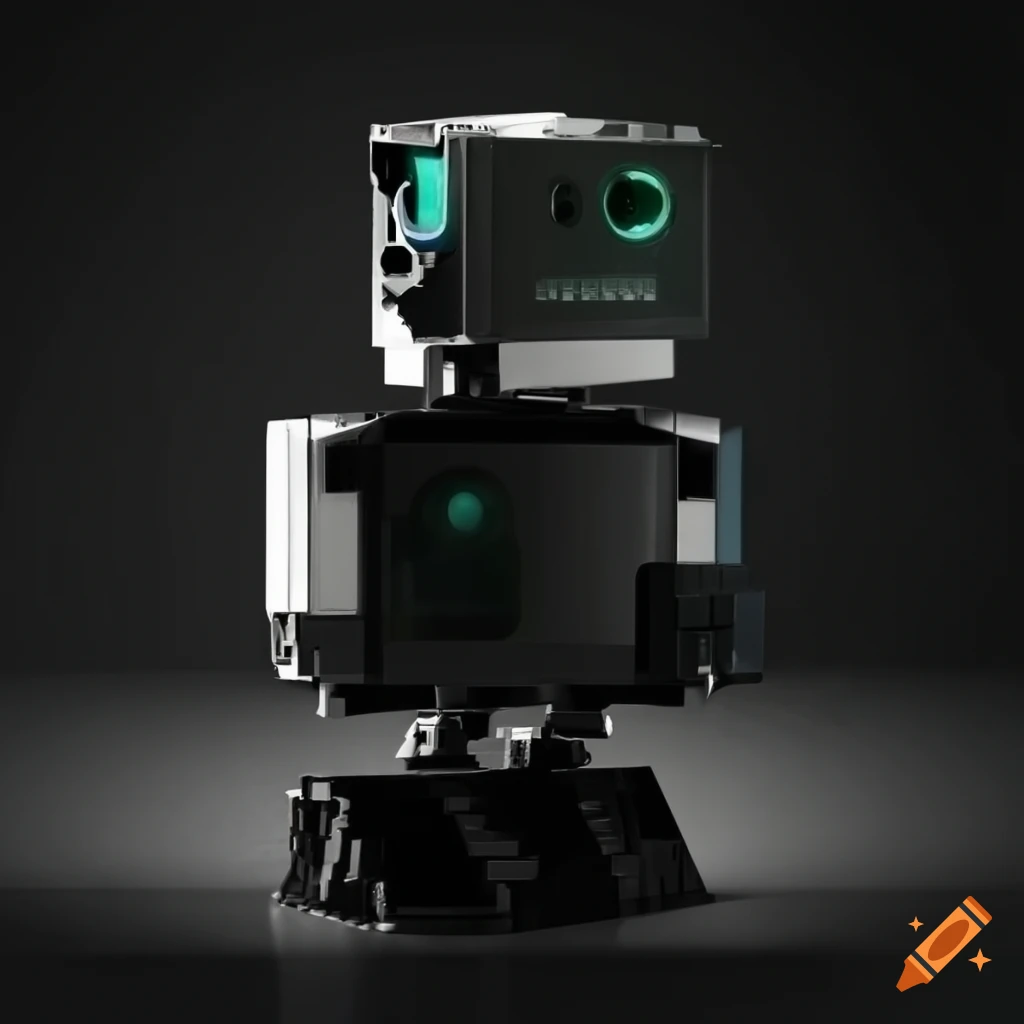 Cube robot tank with skinny arm and claw on Craiyon