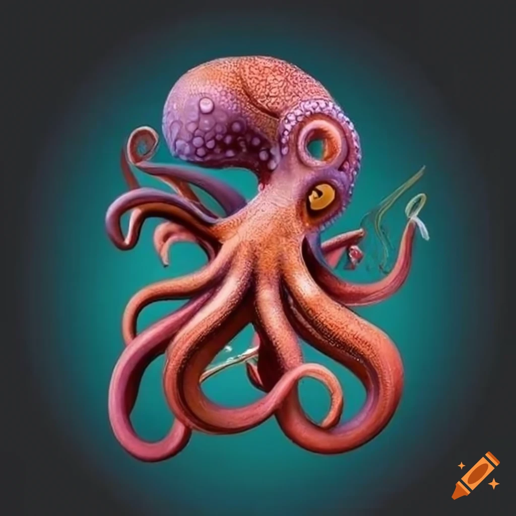 Nail-adorned octopus on Craiyon