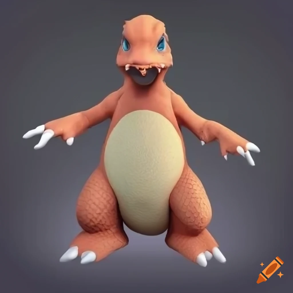 realistic render of a Charmeleon