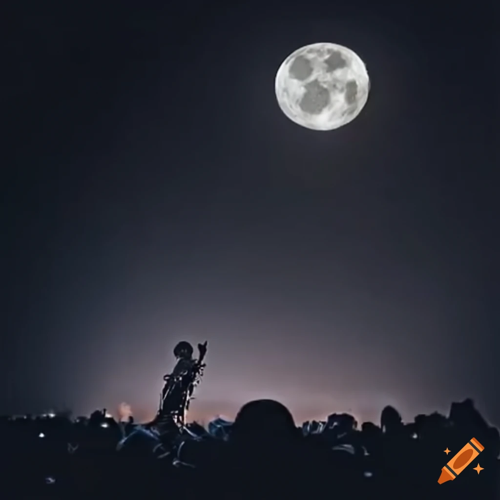 concept art of a concert on the moon