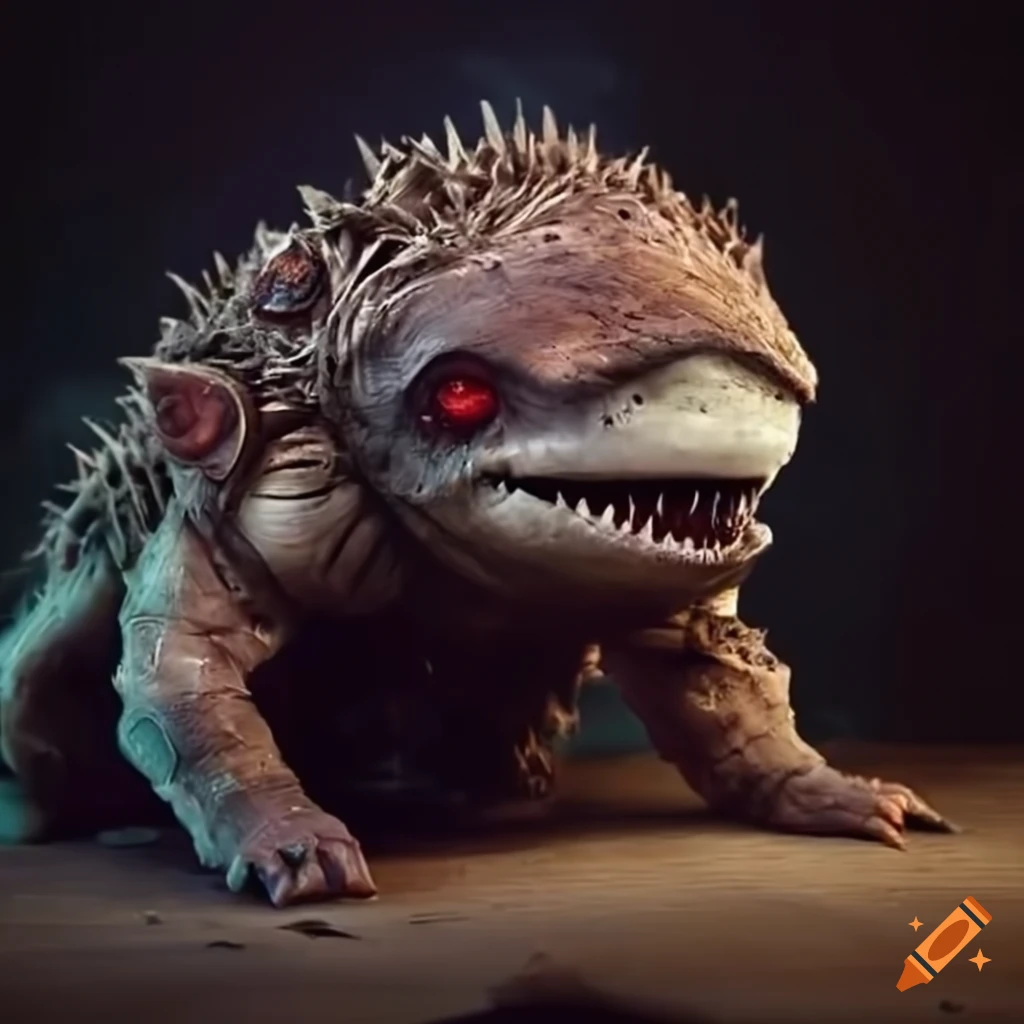 image of a mutant hedgehog-shark