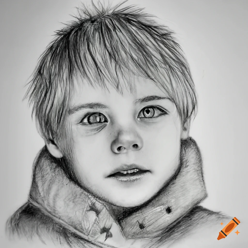 Self Portrait Of A Blue eyed Blonde Boy In Winter On Craiyon