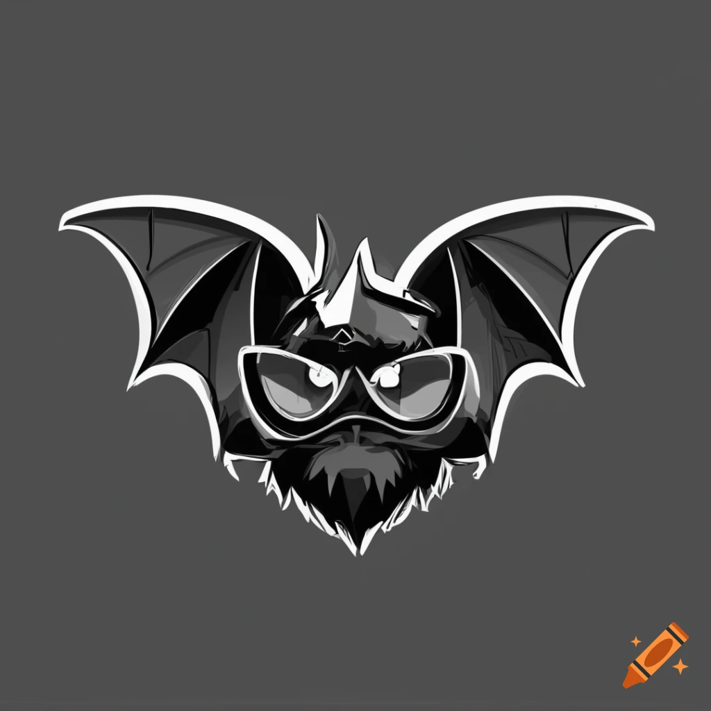 Ultra hd 4k black and white minimalist batman logo on Craiyon