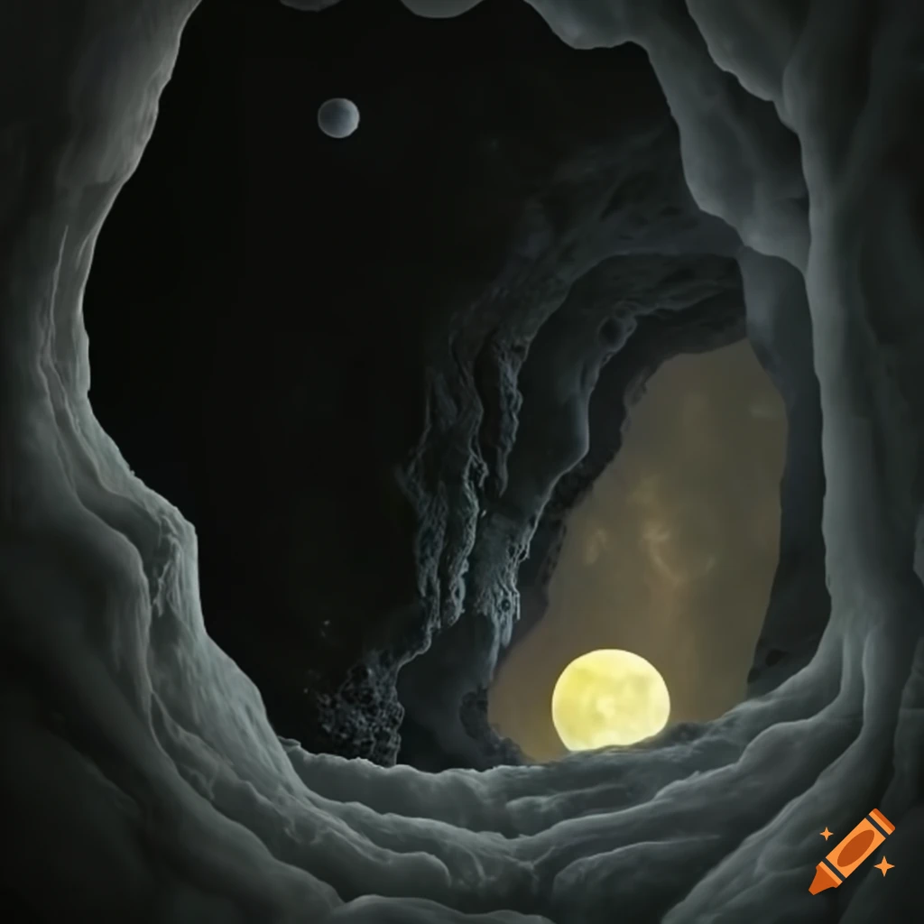 image of an alien moon cavern