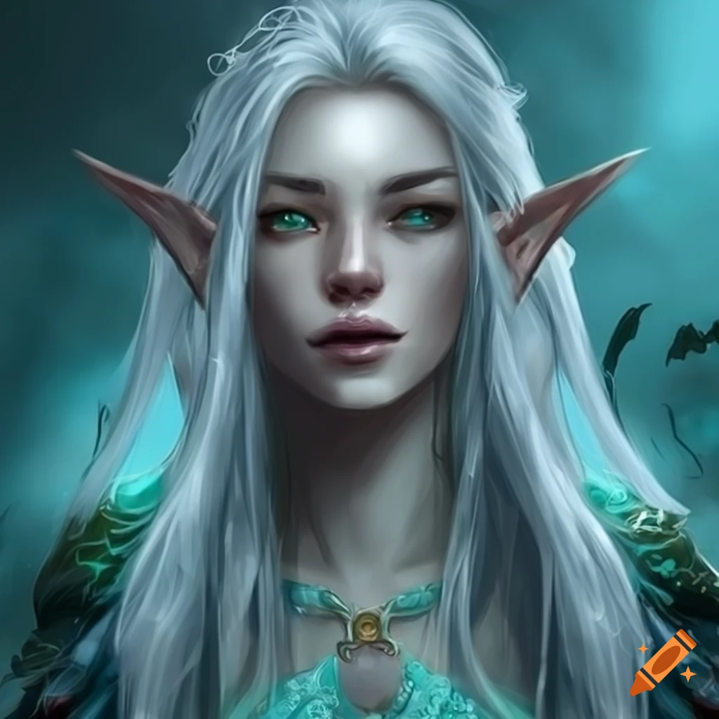 Image of a stunning female water elf on Craiyon
