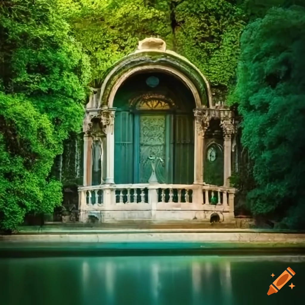 artistic view of a lush garden in Venice
