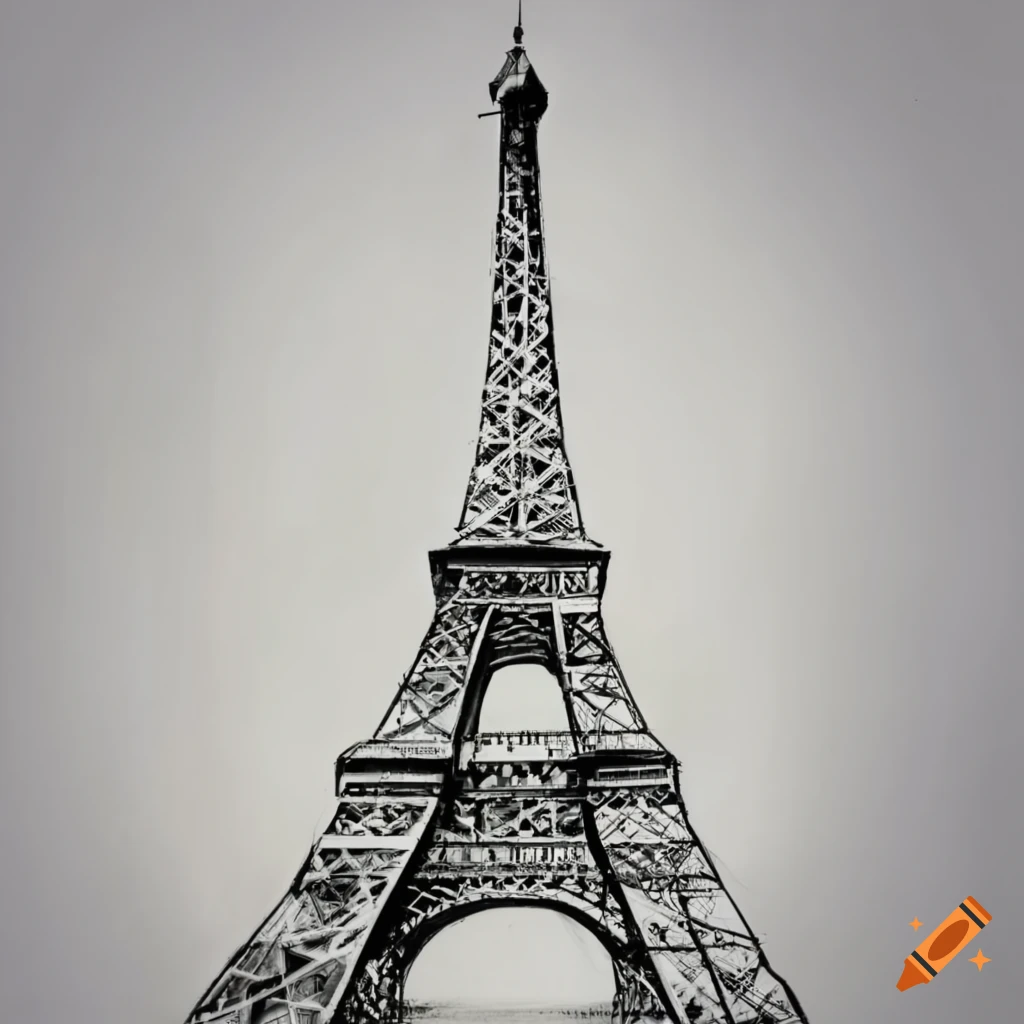 12 Eiffel Tower Drawing Ideas - How To Draw Eiffel Tower