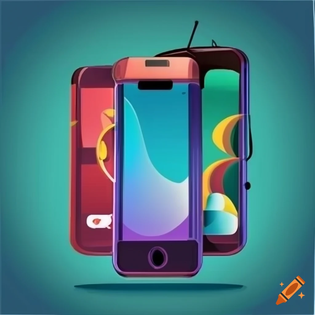 Vector Illustration Of Smartphone Consumption On Craiyon