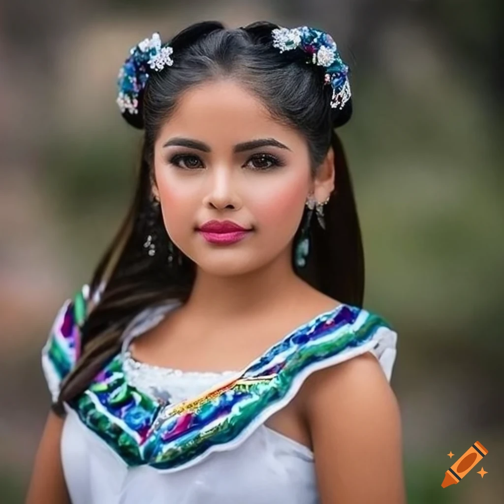 hyper realistic portrait of a beautiful Mexican girl