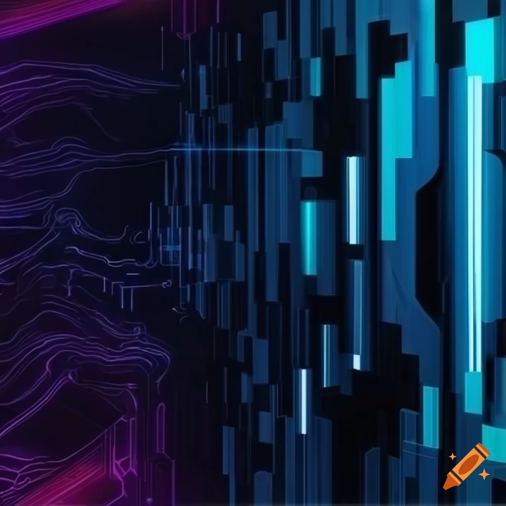 abstract digital wallpaper with a tech theme