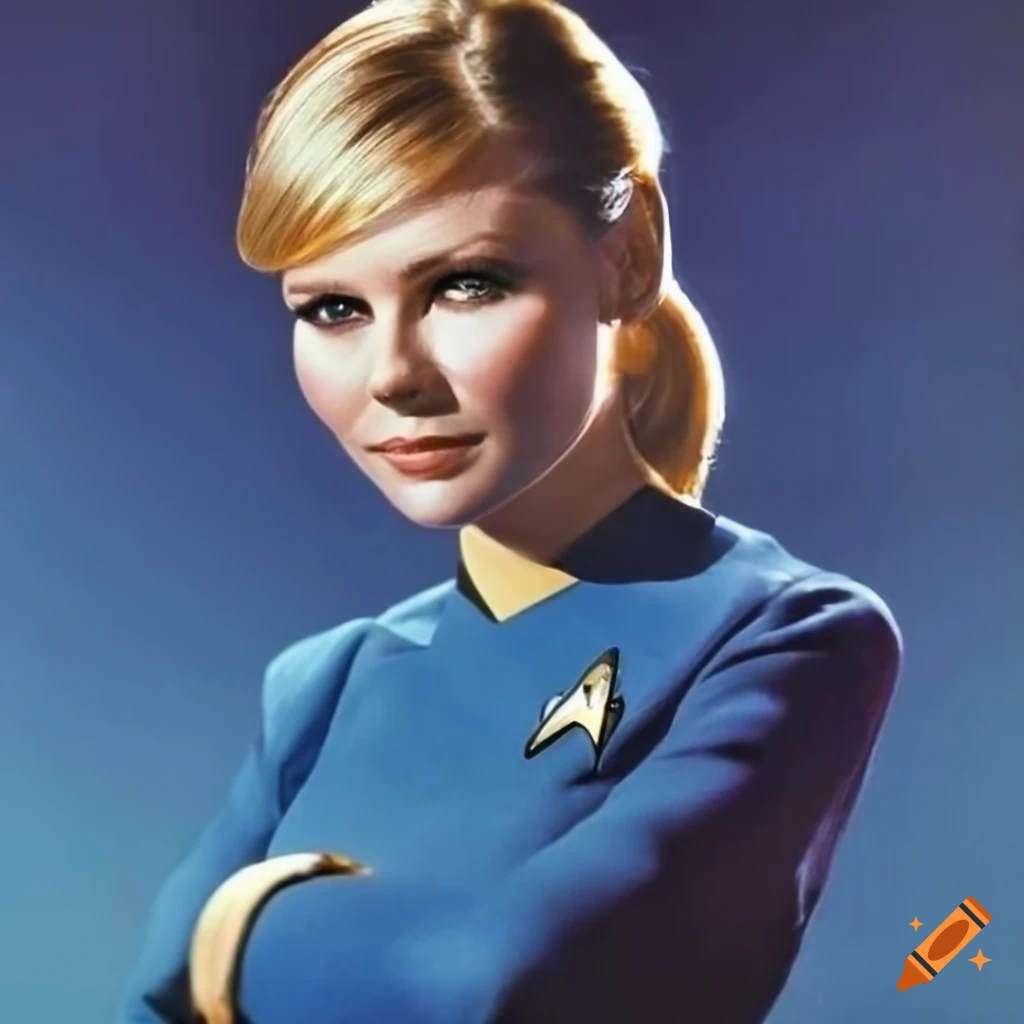 Kirsten dunst as vulcan science officer on the u.s.s. enterprise bridge ...