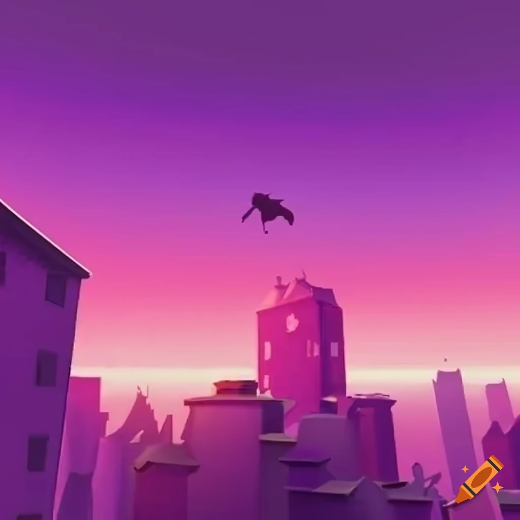 mobile game concept with parkour and vibrant colors