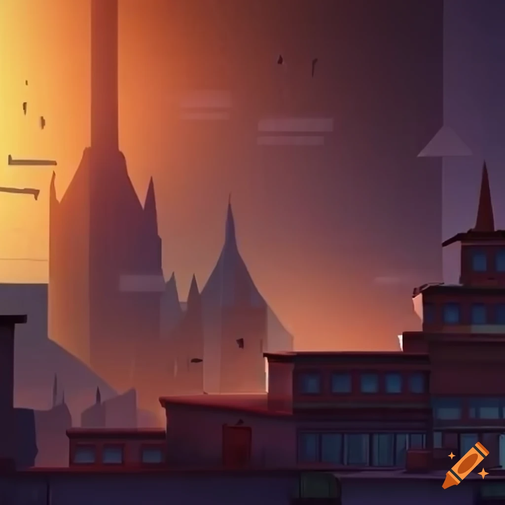 Mobile game concept with parkour and rooftop theme on Craiyon