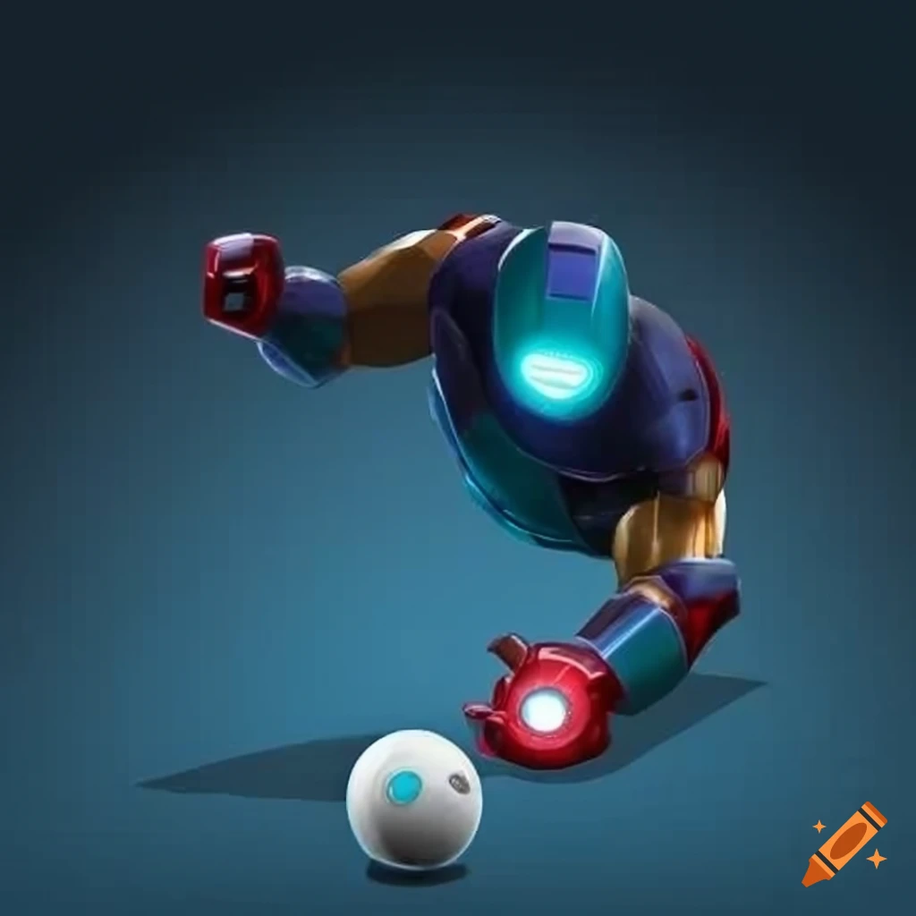 detailed image of Ironman playing billiards