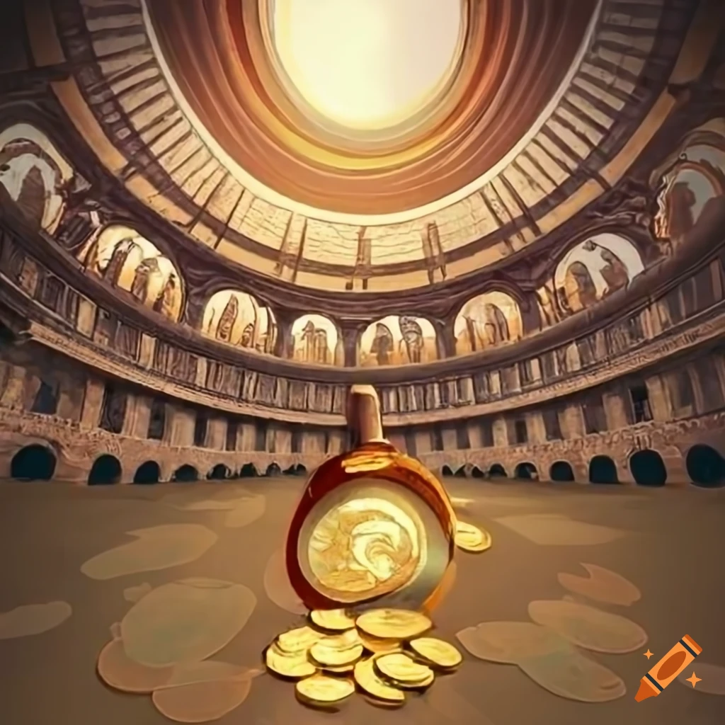 gladiator in an arena with god rays