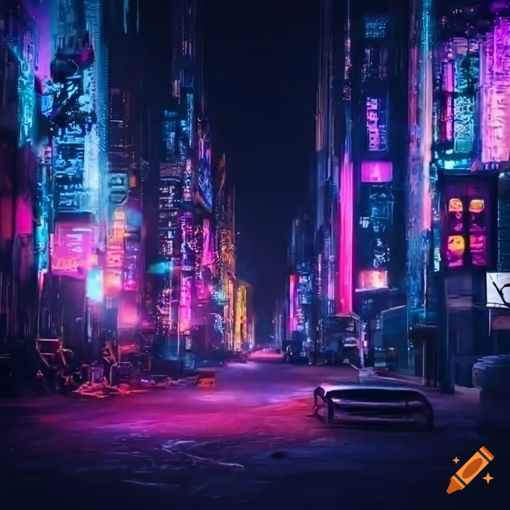 Ultra-realistic 8k image of a cyberpunk city at night on Craiyon