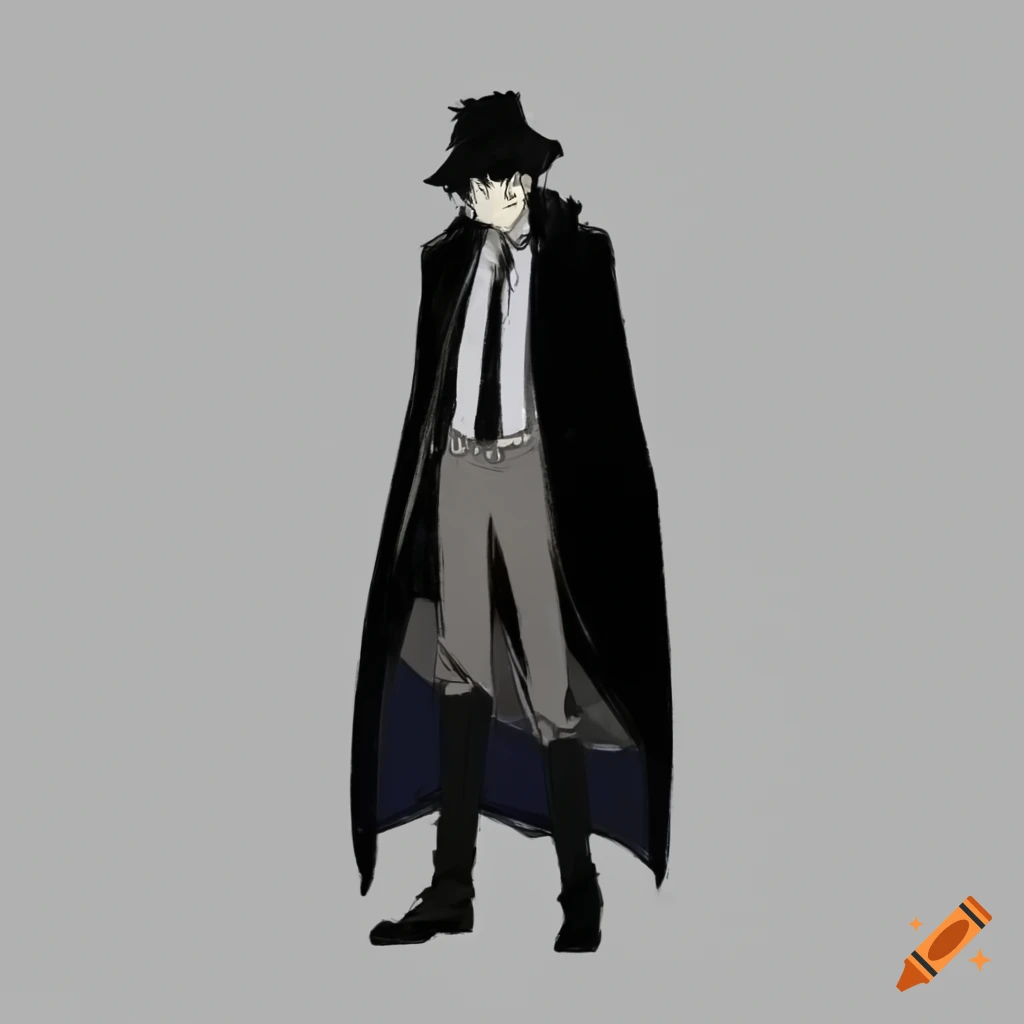 Mashup artwork of honoré de balzac in bungo stray dogs style