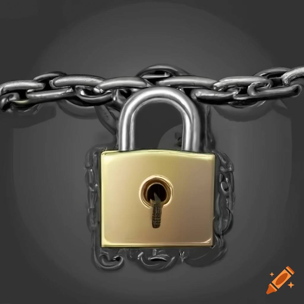 Two chains locking a lock on Craiyon