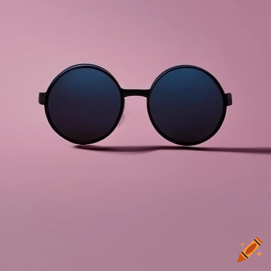 stylish round black sunglasses